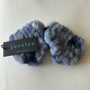 Jocelyn Tie Dye Faux Mandy Mittens Amethyst OS